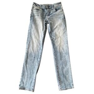 American Eagle Airflex+ Jeans Mens 29x31 Light Wash Straight Leg Distressed Fade